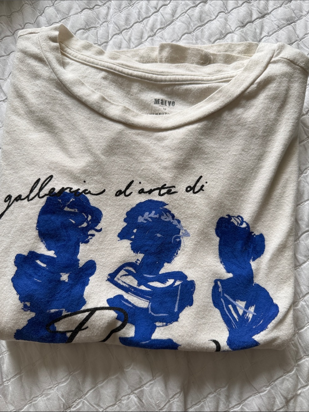 Anthropologie Maeve Graphic Muscle Tee Size Small - Picture 2 of 3